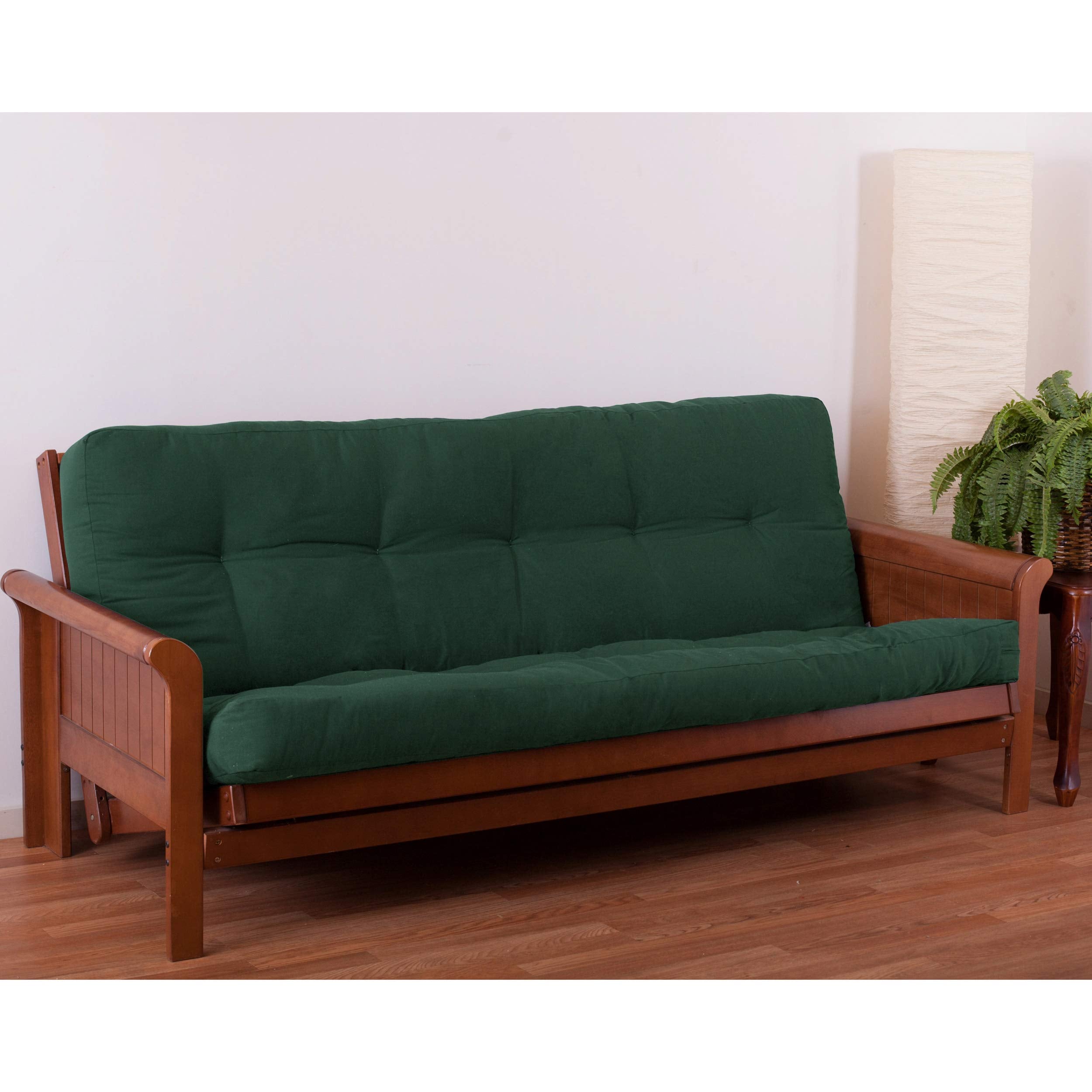 Blazing Needles Renewal 6' Twill Futon Mattress, Queen, Forest Green